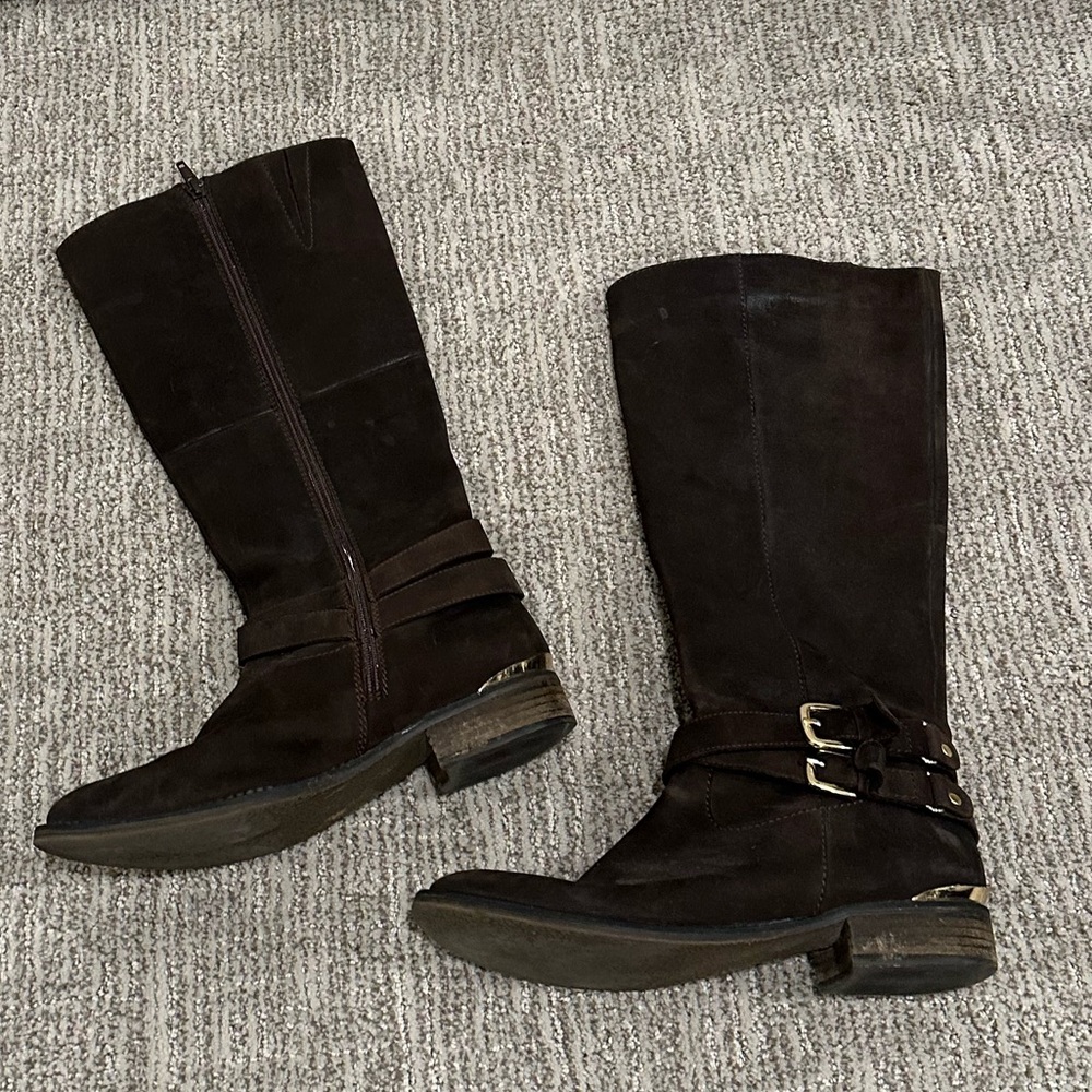 Steve Madden Avilla Boots sz 8 Chocolate Suede